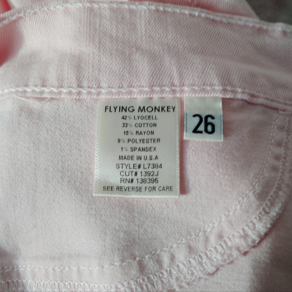 Flying Monkey Light Pink Skinny Jeans - Picture 4 of 6
